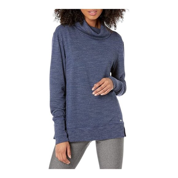 Ama zon Essentials Women's Studio Terry Long-Sleeve Funnel Neck Sweatshirt - Picture 1 of 8